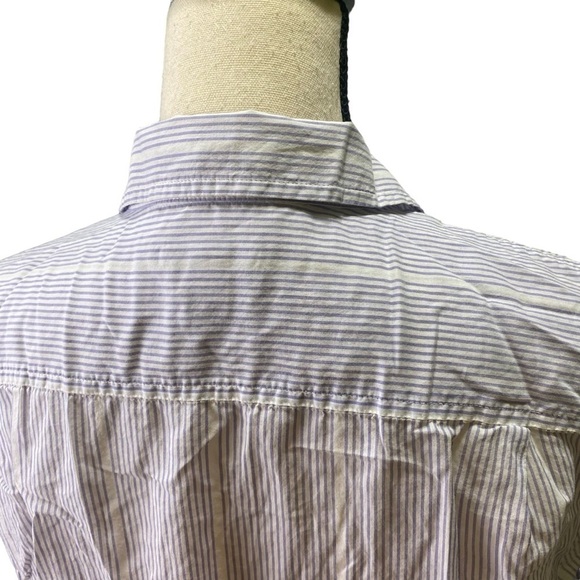 J Crew Striped Button-up Shirt Blouse Sz 12 - Picture 7 of 14